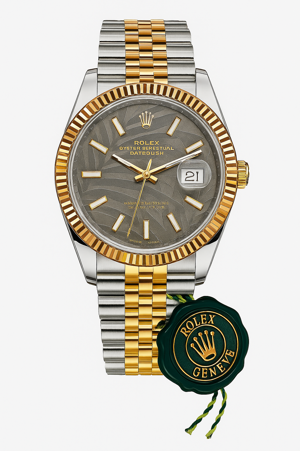 Two-Tone Men’s Watch Grey Dial & Gold Accents